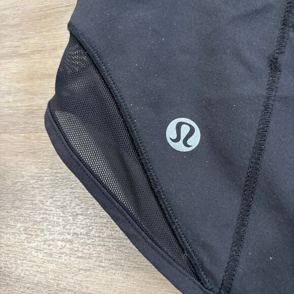 Lululemon Hotty Hot Short High-Rise Long 4" Women Size 12 Black - Picture 4 of 4